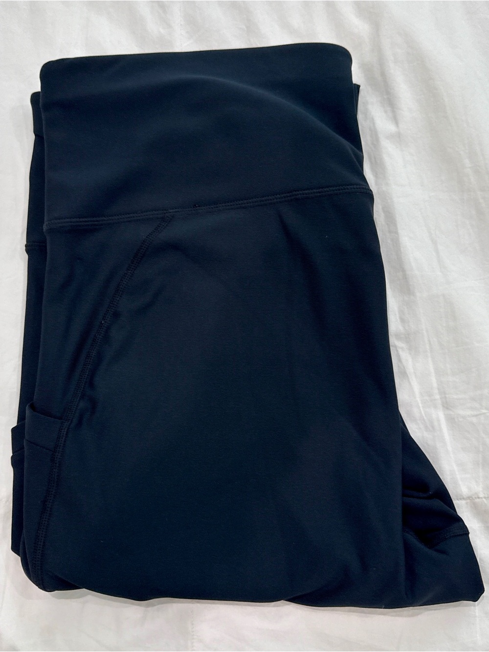 Fabletics High-Waist Black Leggings with Side and Interior Pockets